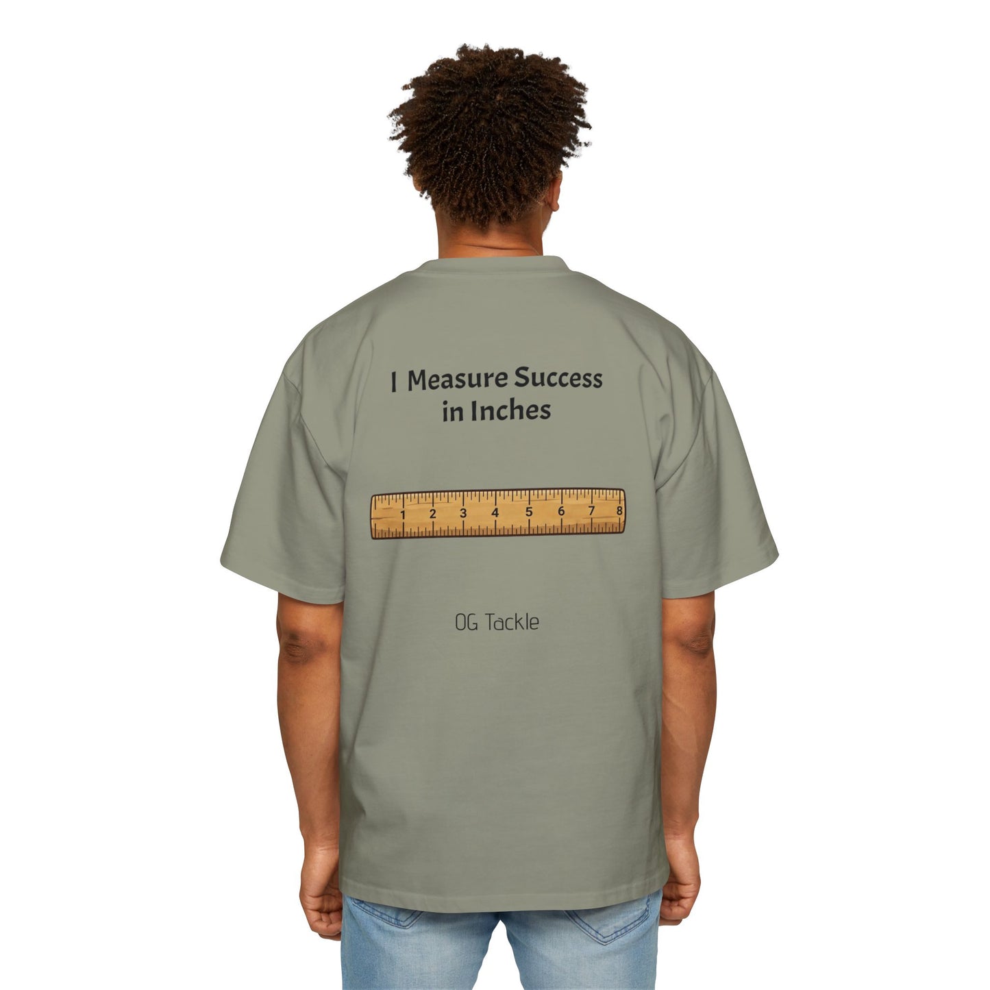 I Measure Success in Inches Heavy Oversized Tee